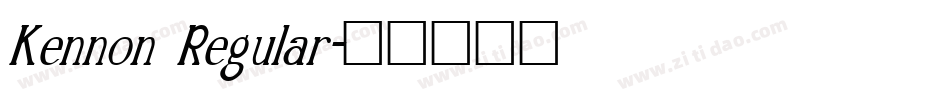 Kennon Regular字体转换